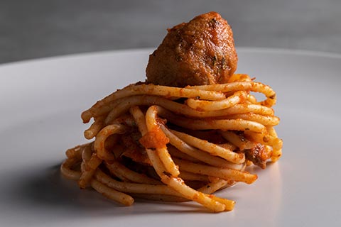 Spaghetti and meatballs