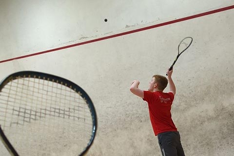 Person playing squash