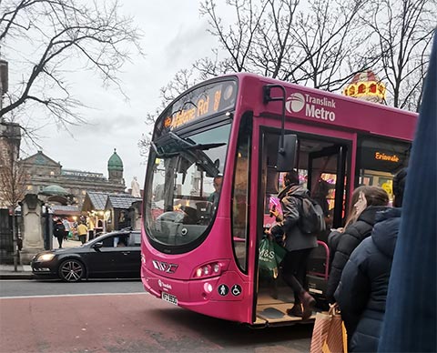 Metro bus by City Hall