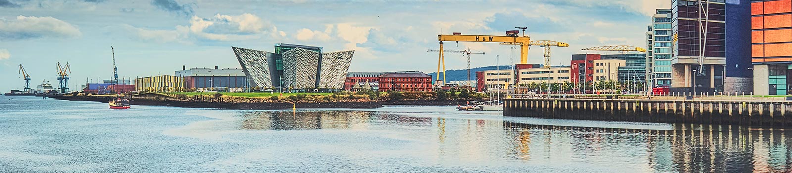 Belfast - Titanic Building and H&W cranes