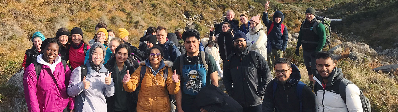 smiling residents on a Slieve Donard trip
