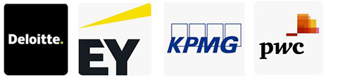 Business logos kpmg and ey