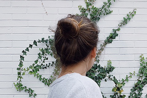 woman with hair in a bun