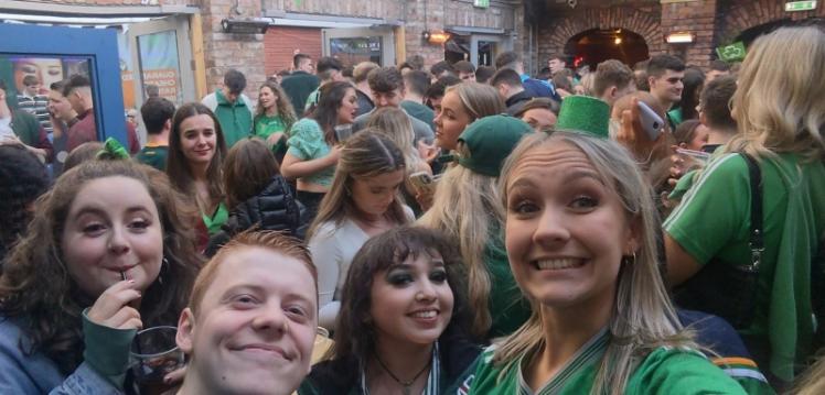Suzanne and friends on Paddy's day