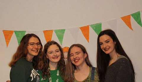 Kathryn and pals on Paddys day