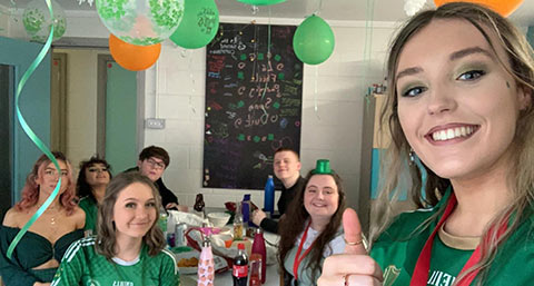 Suzanne and her pals on Paddy's day
