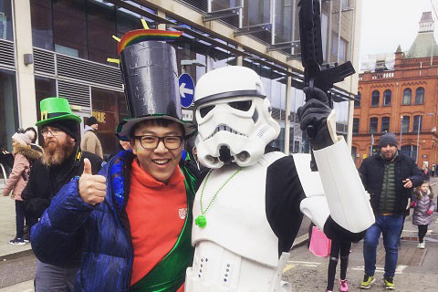 Shing and a storm trooper