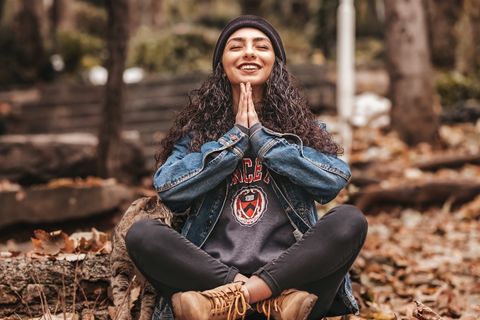 woman meditating