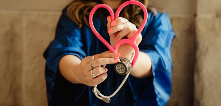 Stethoscope in a heart shape