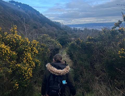 Manasa and friends on a walk