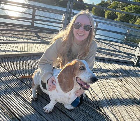 Charlotte and her dog