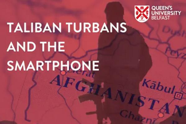 Taliban turbans and smartphones logo