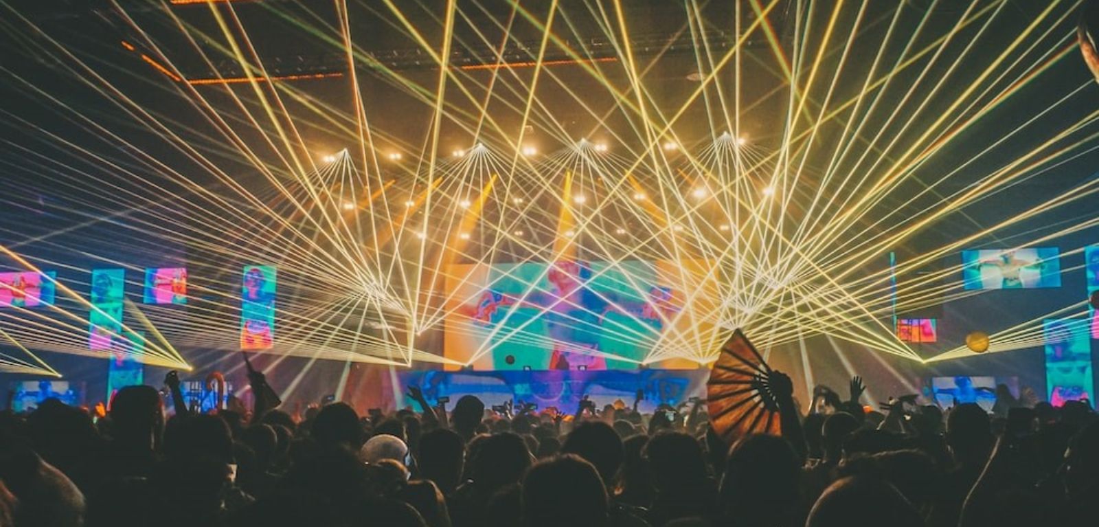 Laser lights at a festival