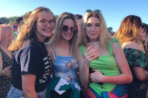 Kathryn and friends at a festival