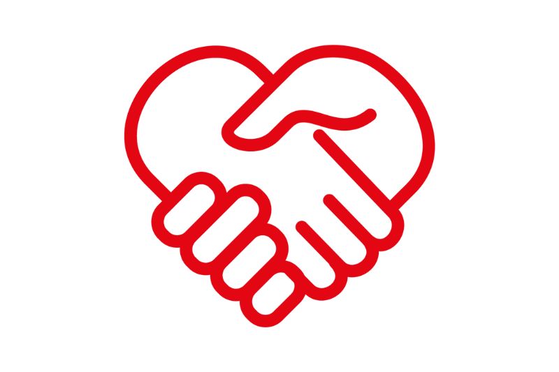 Icon - hands holding in a heart shape