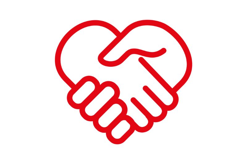 Icon - hands holding in a heart shape