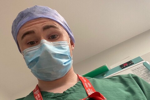 Patrick Doherty on surgery placement in scrubs