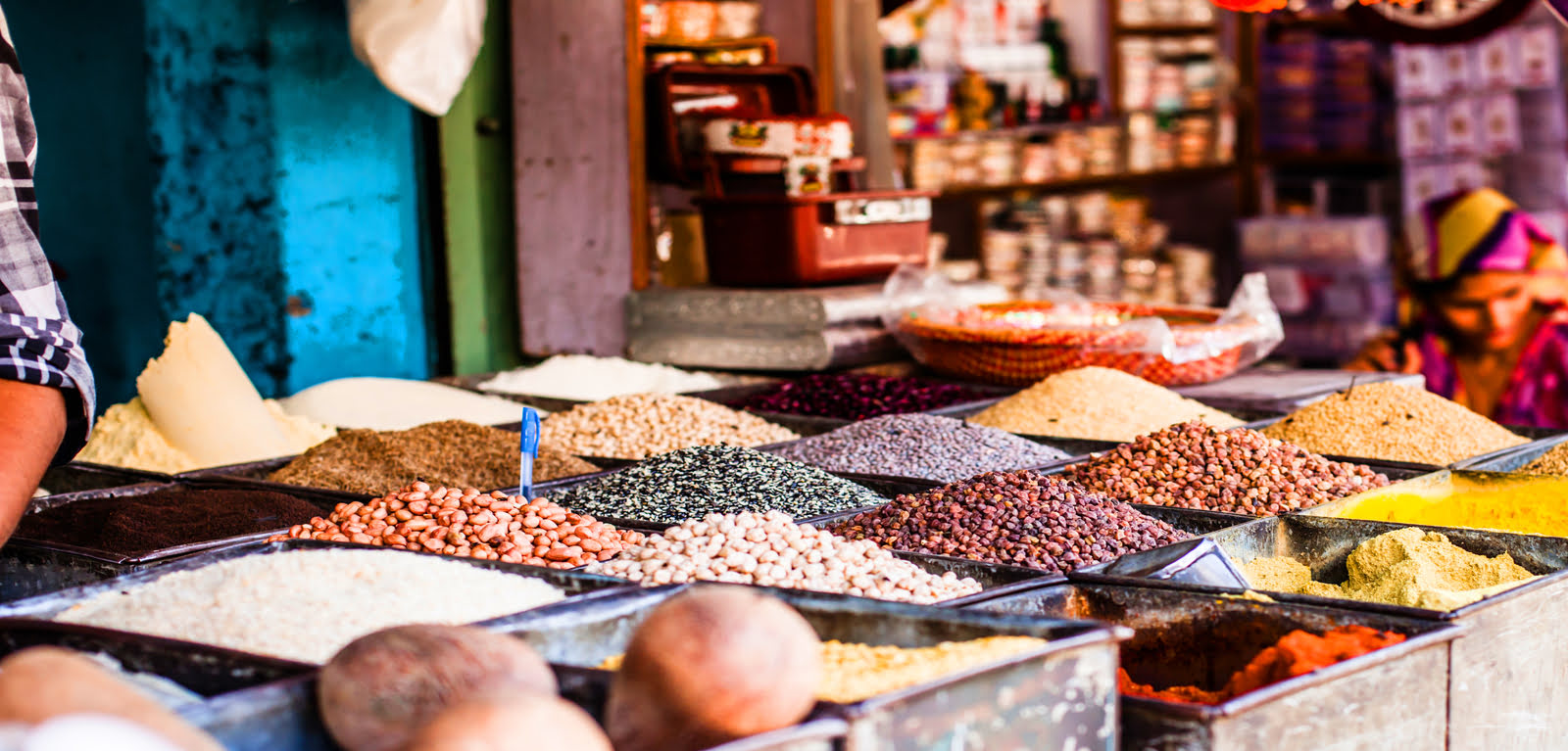 Spices in a market