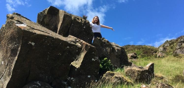 Student on Cavehill Walking Trail