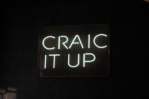 Sign saying craic it up