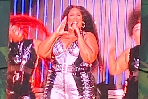 Lizzo performing at Belsonic