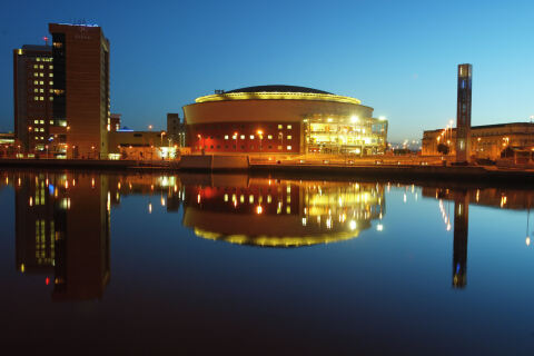 Waterfront Hall at night