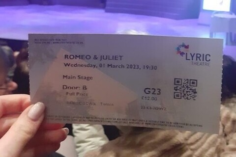 Lyric Theatre ticket to Romeo and Juliet