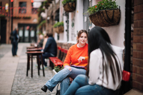 Students sitting in Commercial Court