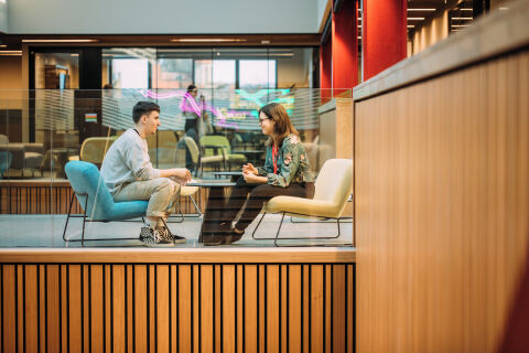 Students and Staff in the One Elmwood Students Union building