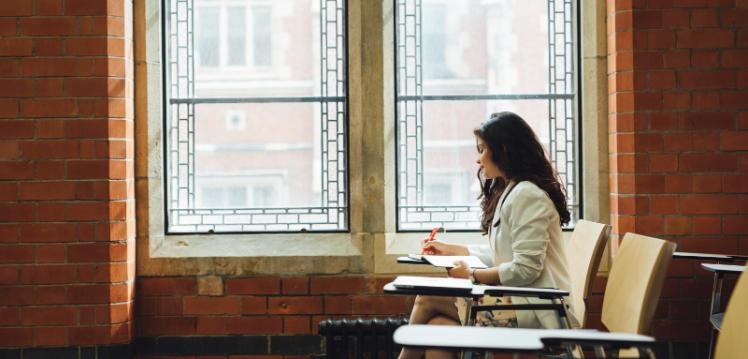 Student sitting in a teaching room