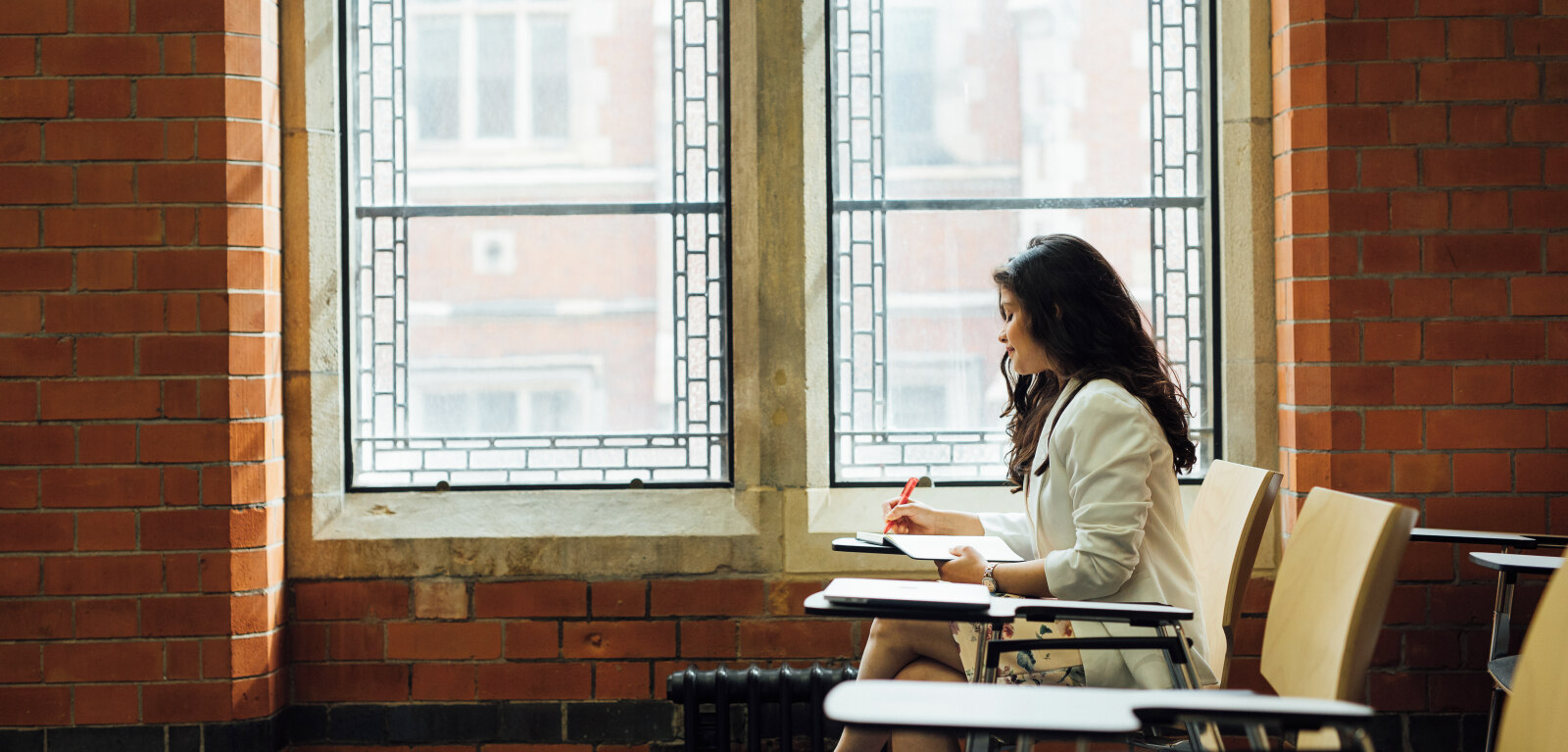 Student sitting in a teaching room