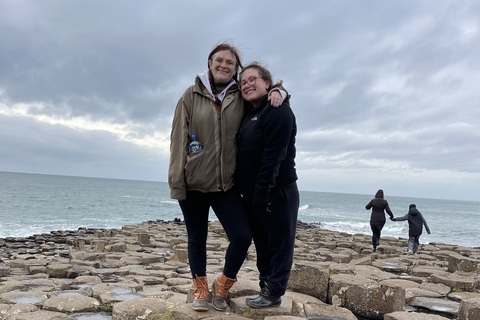 Students at Giants Causeway