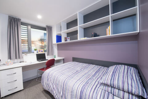 Bedroom in student accommodation