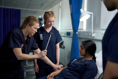 Medicine students training in hospital