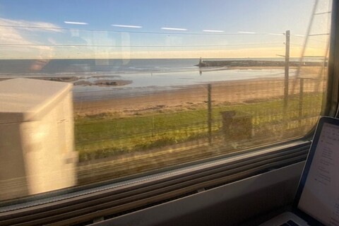 View of Dublin from train