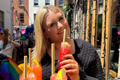 Student drinking in Dublin bar