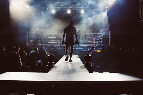 Boxer walking to ring