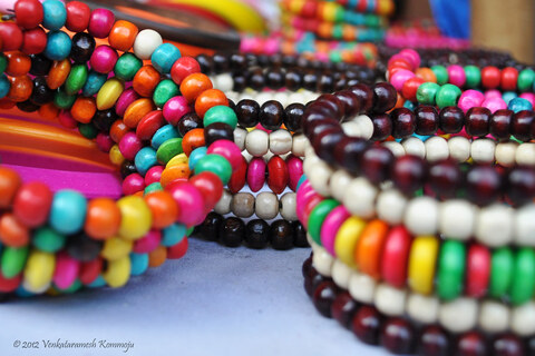 African wooden beads