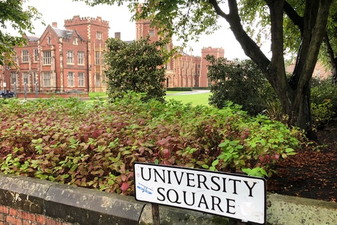 Outside Lanyon and University Square street sign