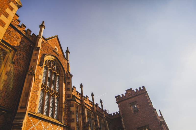 Close up of lanyon building with blue sky