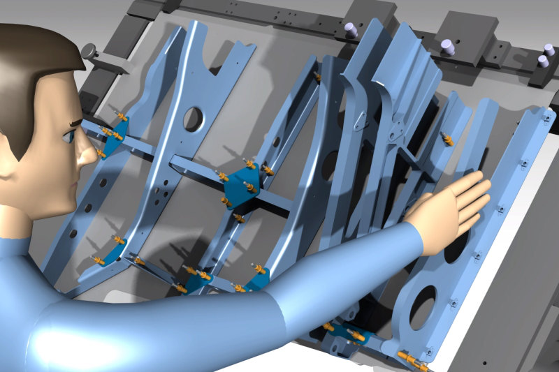 CAD model of panel assembly