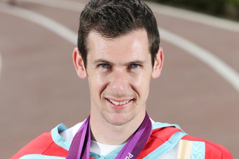 Paralympic, World and European gold medal-winning Irish Paralympic athlete, Michael McKillopp, attending his honorary graduation