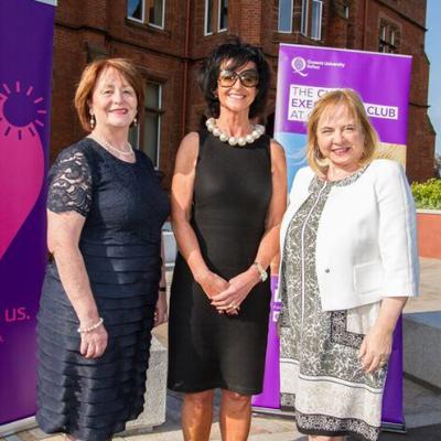 Pictured (L-R); Anne Clydesdale, Director of William J Clinton Leadership Institute, Chris Browne OBE, Keynote speaker and Imelda McMillan, Chair of Women in Business