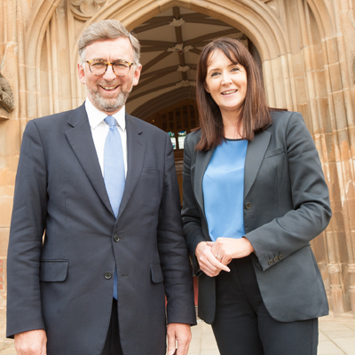 Lord Andrew Dunlop Under Secretary of State for NI visited Queen’s University. He discussed the UK EU referendum with Prof David Phinnemore and met with Isabel Jennings Director of MRCI.