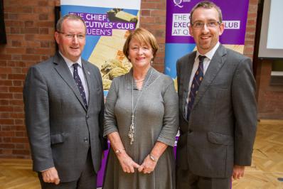 VC, Anne Clydesdale And John Turner at the chief executive event 2016 