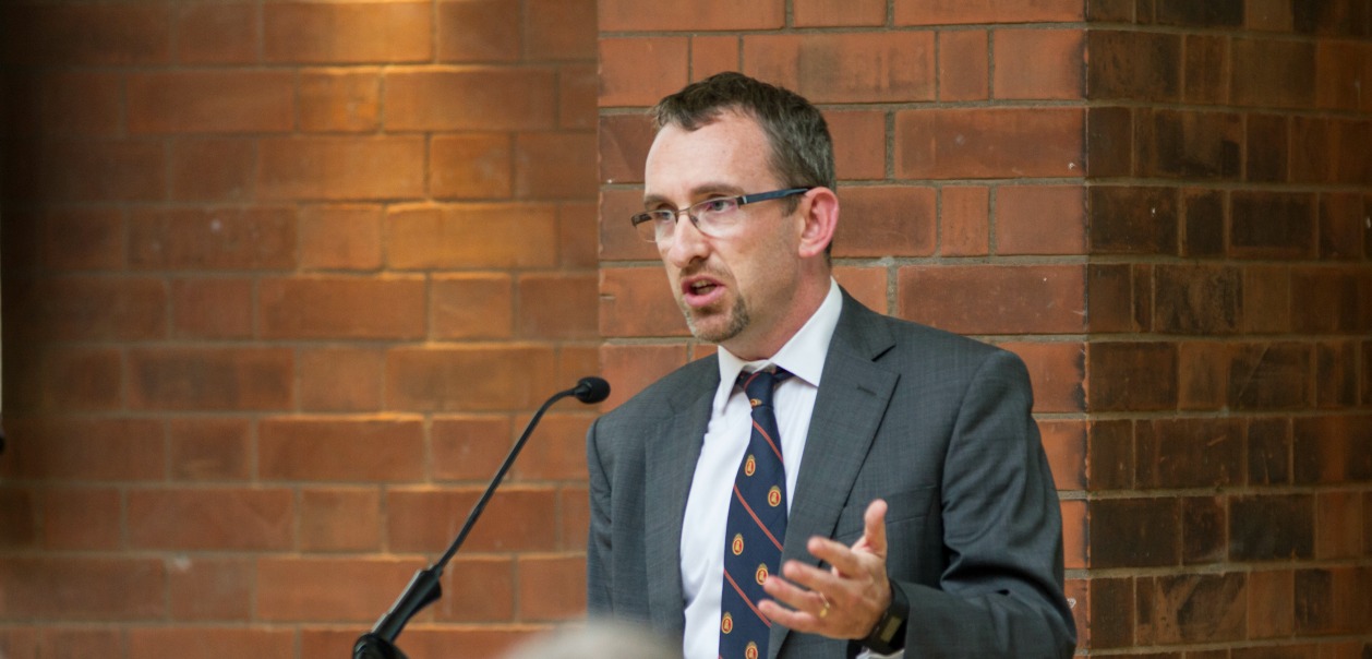Professor John Turner giving his presentation at the Chief Executive's Club 2016