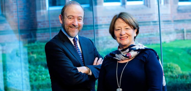 Thomas Hunter Magowan, Chief Executive of InterTradeIreland, and Anne Clydesdale, Director of the William J Clinton Leadership Institute at Queen’s University