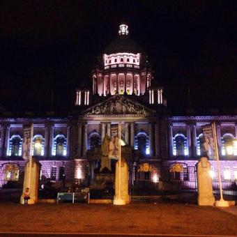 Belfast City hall at night