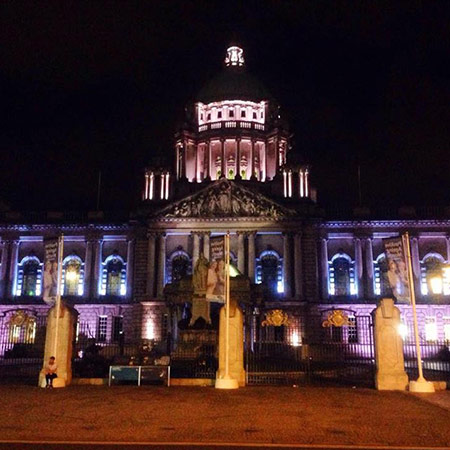 Belfast City hall at night