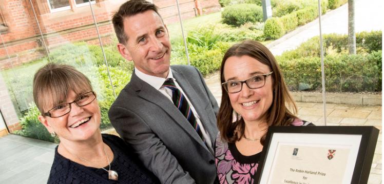 Dr Gillian Millar is presented with the annual Robin Harland Prize for Excellence in Teaching for Undergraduate Medical Education.